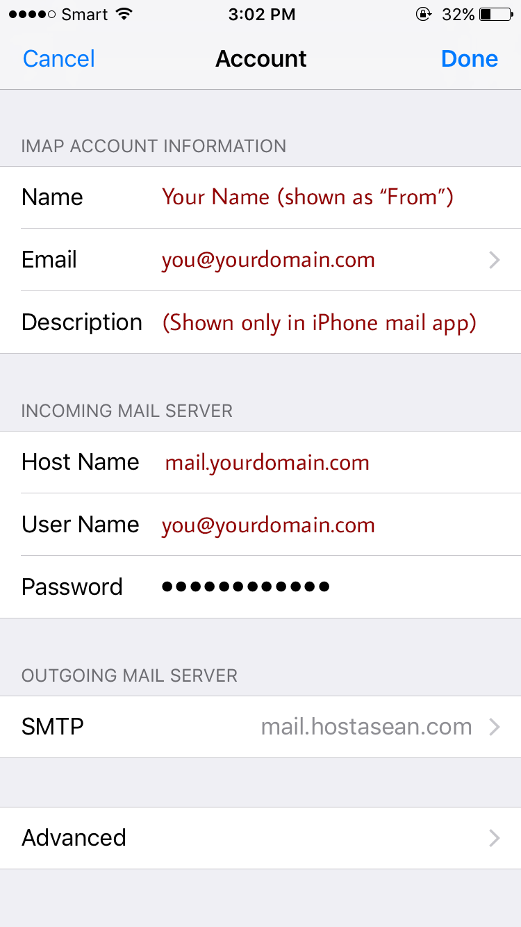 Email Settings for Mobile iOS and Android Archivio Domande